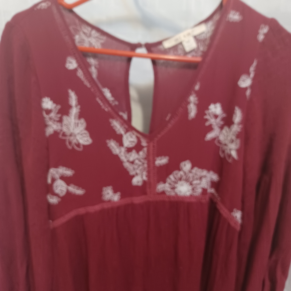 Miami size medium scoop neck wine boho tunic